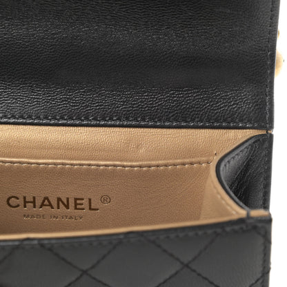 Chanel Goatskin Quilted Chic Pearls Flap Black 11 of 11