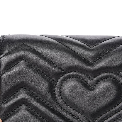 Gucci Calfskin Matelasse Super Mini GG Marmont Shoulder Bag Black 13 of 16