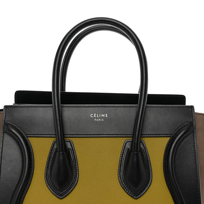 Celine Baby Grained Calfskin Nubuck Micro Tri-Color Luggage Olive 7 of 9