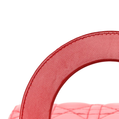 Christian Dior Lambskin Cannage Small Lucky Badges My Lady Dior Red 14 of 16