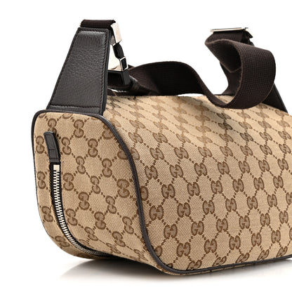 Gucci Monogram Dollar Calfskin Waist Pouch Beige Ebony Testa di Moro Marrone Scuro 10 of 10