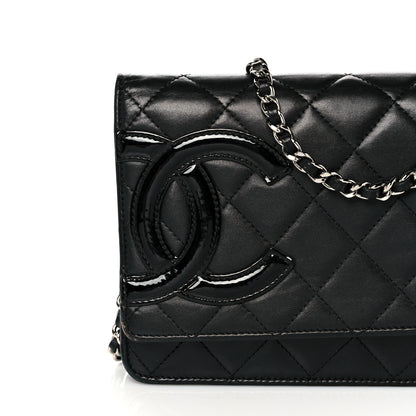 Chanel Calfskin Quilted Cambon Wallet On Chain WOC Black 9 of 15
