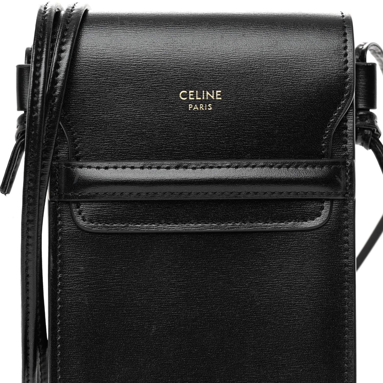 Celine Smooth Calfskin Sunglasses Pouch Black 8 of 10