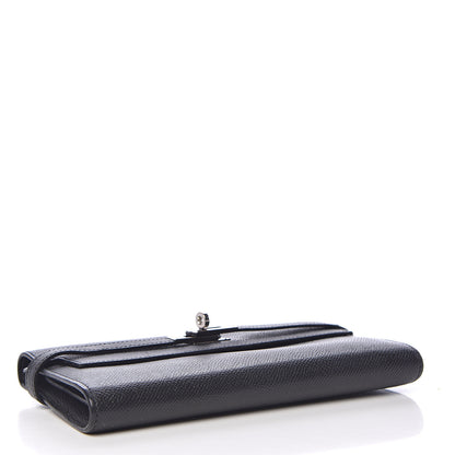 Hermes Epsom Kelly Longue Wallet Black 4 of 7