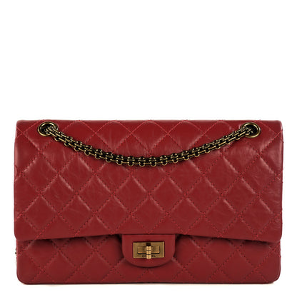 Chanel Aged Calfskin Quilted 2.55 Reissue 226 Flap Red 1 of 7