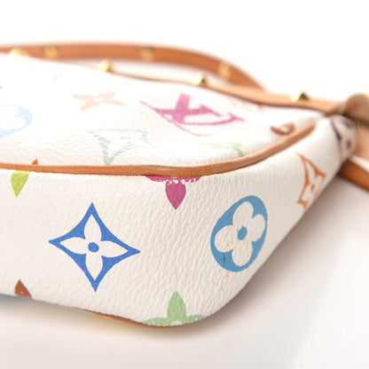 Louis Vuitton Monogram Multicolor Pochette Accessories White 10 of 14