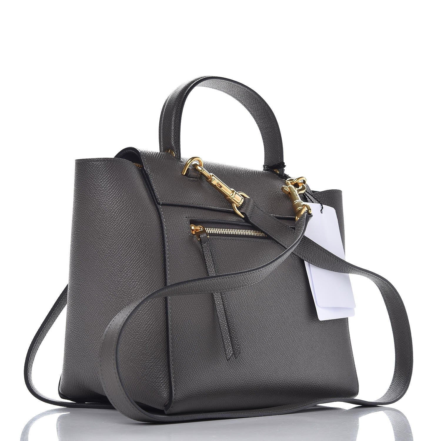 Celine Grained Calfskin Micro Belt Bag Grey 3 of 7