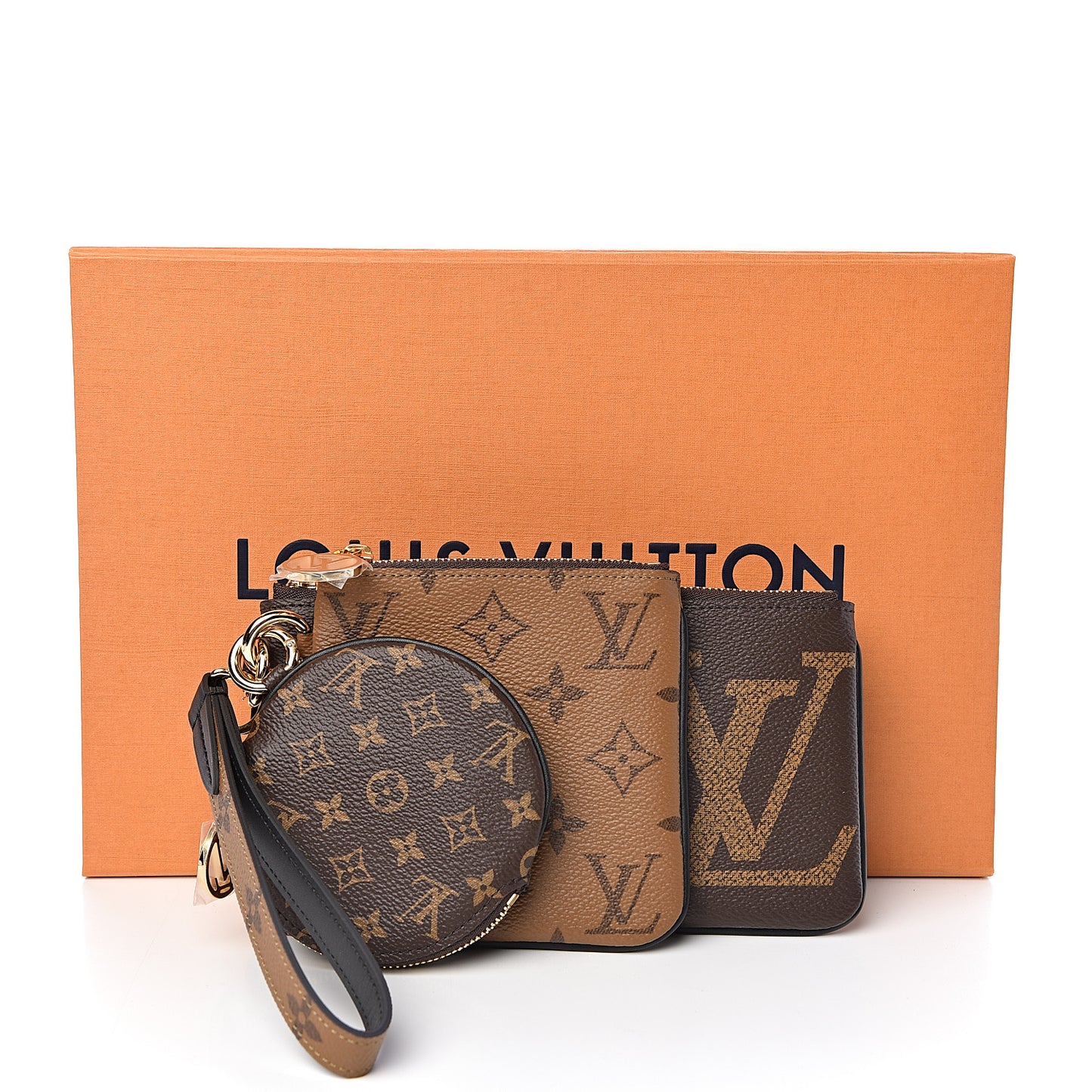 Reverse Monogram Giant Trio Pouch