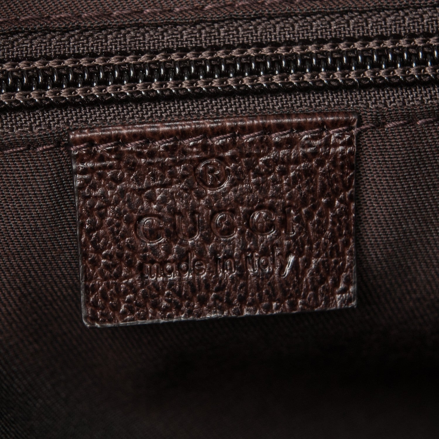 Gucci Monogram Web Medium Half Moon Hobo Dark Brown 6 of 7