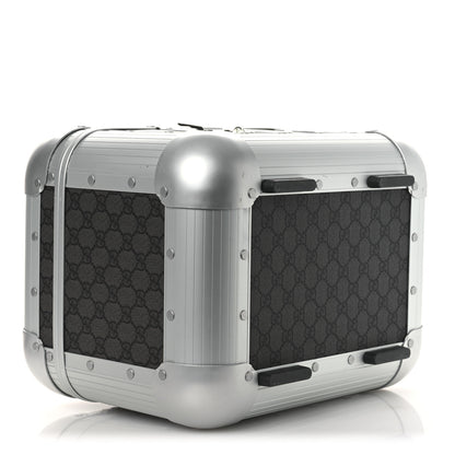Gucci GG Supreme Monogram Aluminum Porter Beauty Case Silver 5 of 15