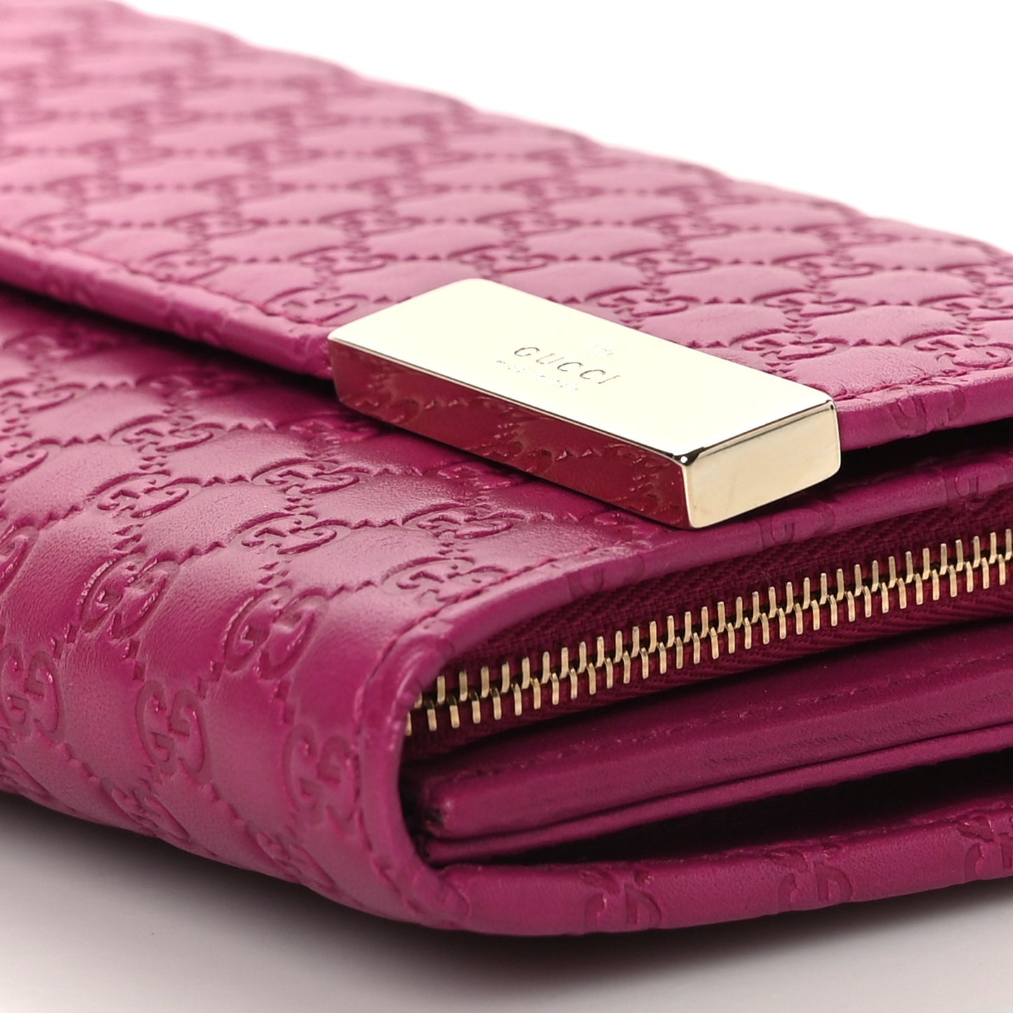 Soft Microguccissima Dice Chain Wallet Bright Bouganville
