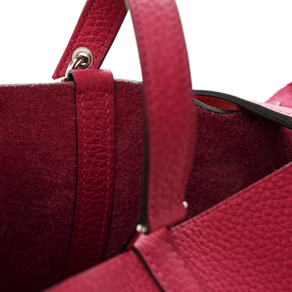 Hermes Taurillon Clemence Swift Eclat Picotin Lock 22 MM Rose Mexico Rouge De Coeur 7 of 10