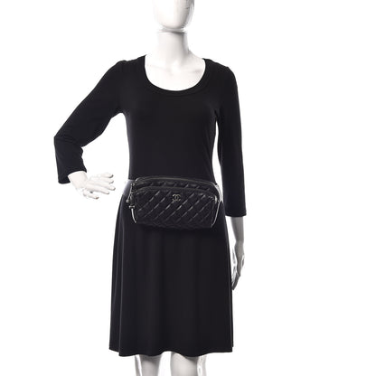 Chanel Calfskin Quilted Waist Bag Black 2 of 9