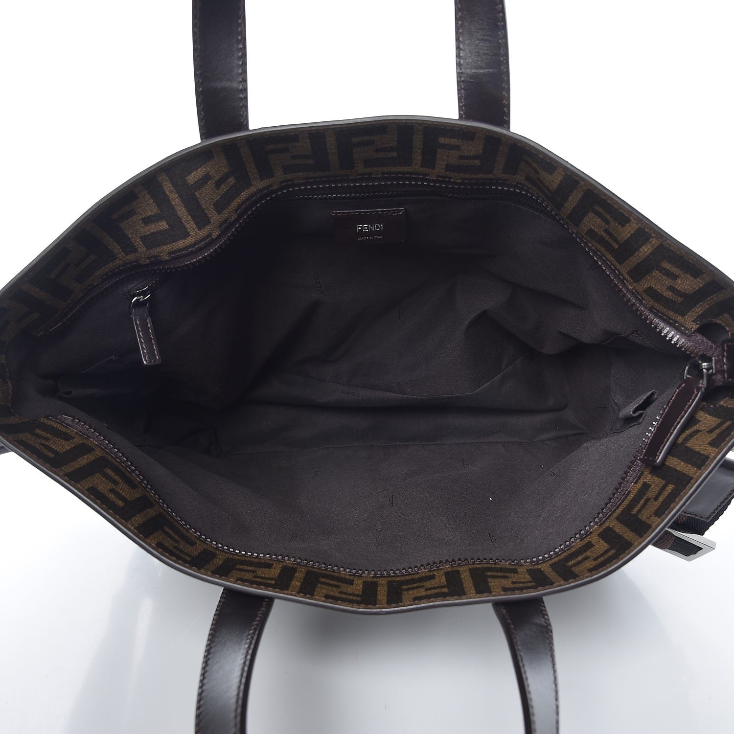 Fendi Zucca Top Handle Convertible Tote Tobacco 6 of 9