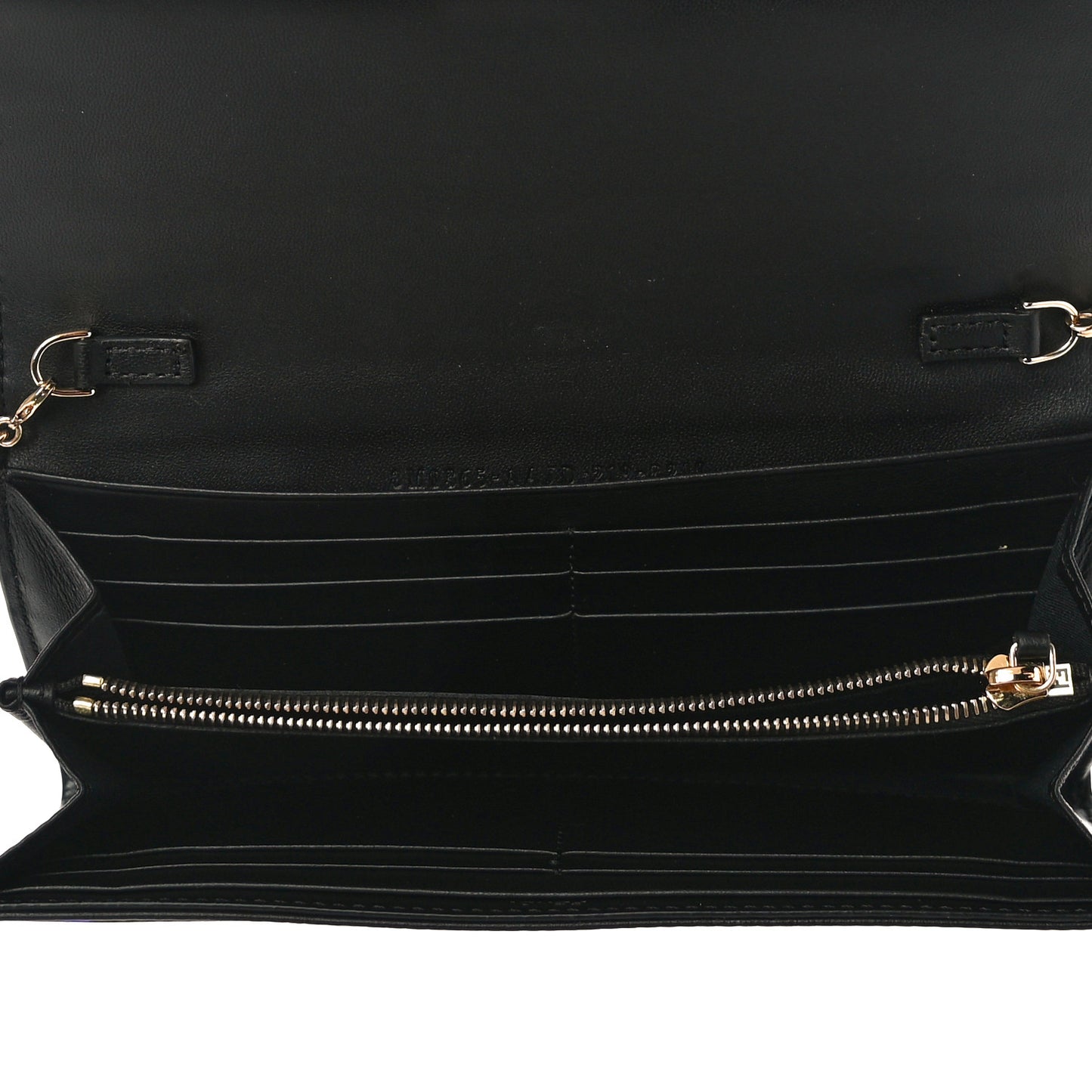 Nappa Matisse FF Embossed Continental Wallet On Chain Black