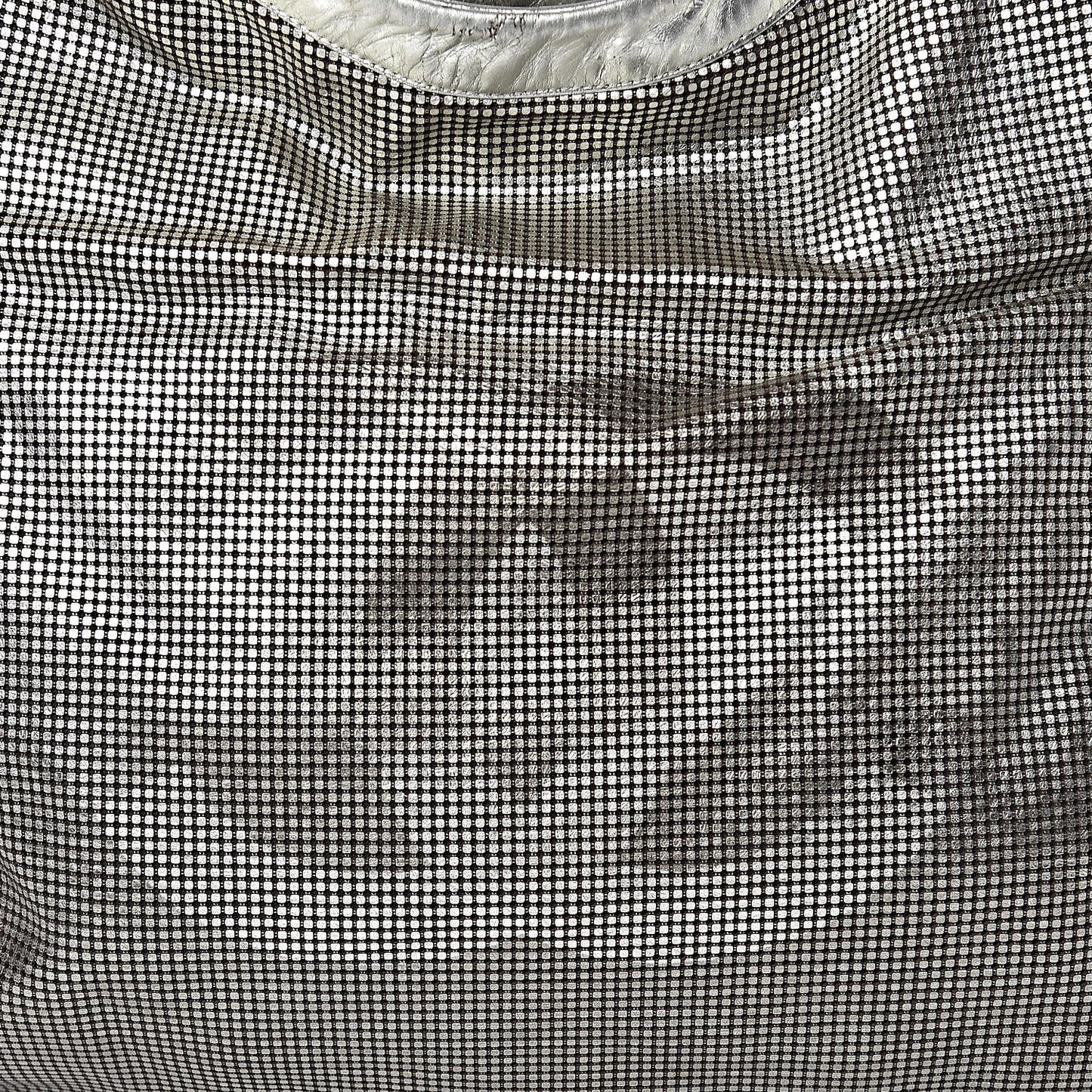 Metallic Perforated Lambskin Hollywood Hobo Silver