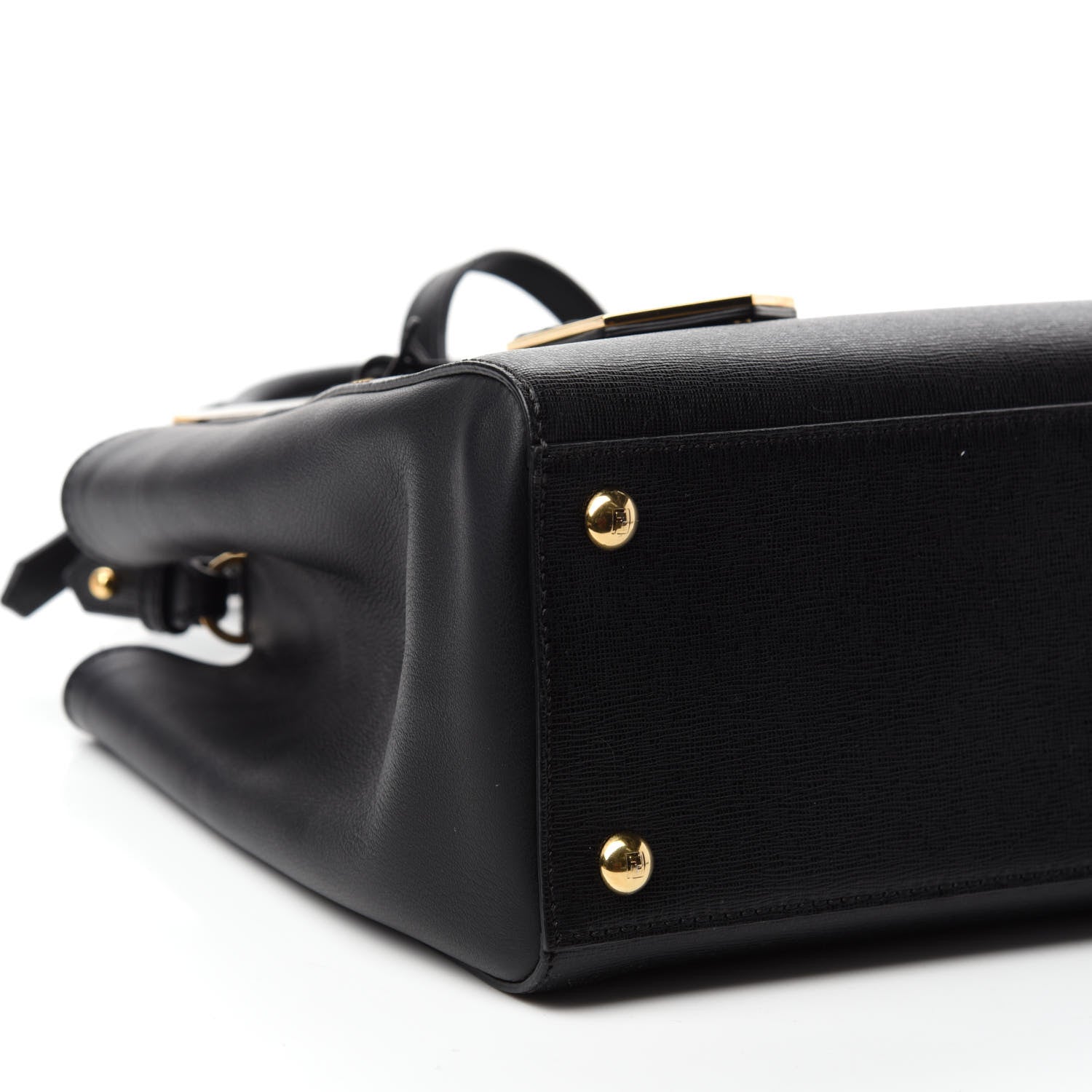 Fendi Vitello Elite Petite 2Jours Tote Black 6 of 9