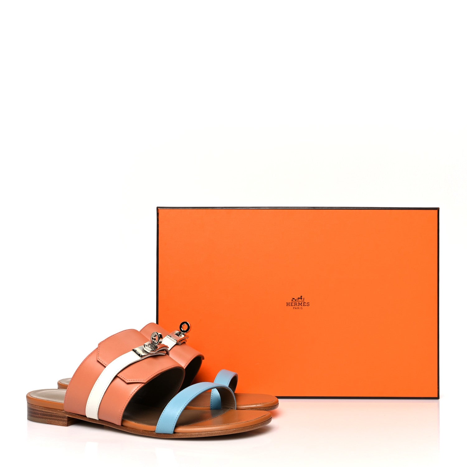 Hermes Calfskin Avenue Sandals 37 Rose Bubinga 10 of 10
