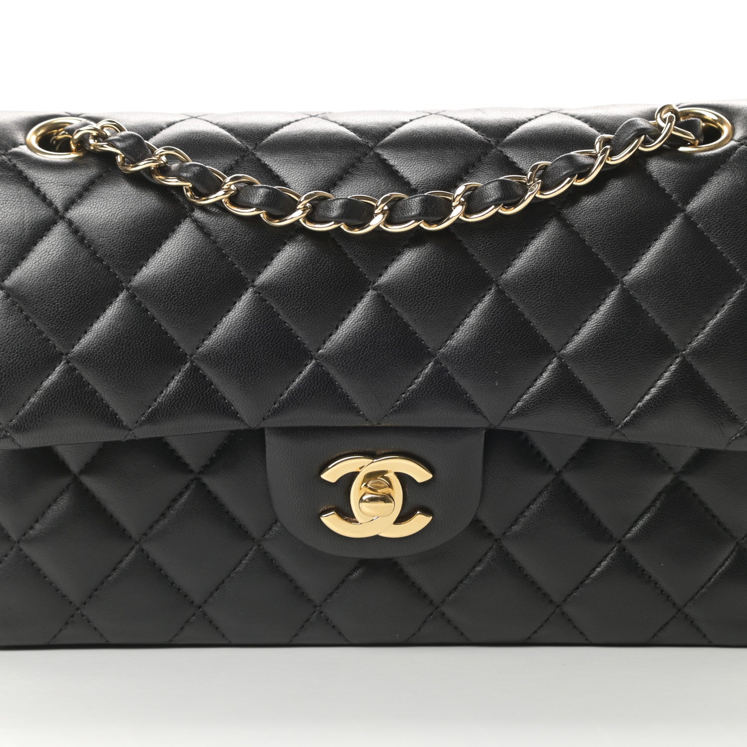 Chanel Lambskin Quilted Small Double Flap Black 8 of 14