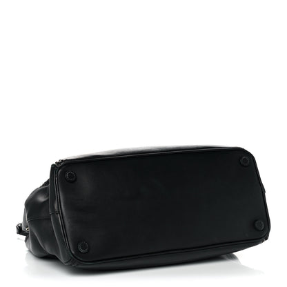 Prada City Calf Hand Stitched Medium Galleria Double Zip Tote Black 4 of 14