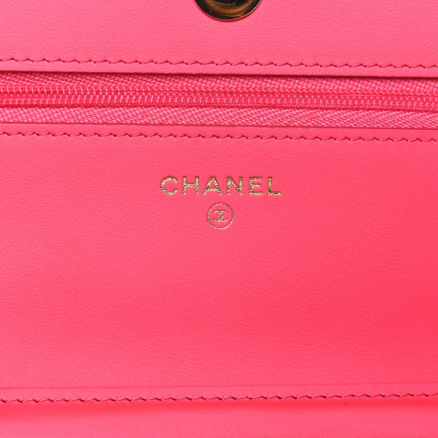 Chanel Patent Calfskin Quilted Wallet On Chain WOC Pink 5 of 9