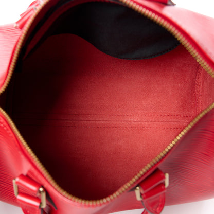 Louis Vuitton Epi Speedy 25 Castillan Red 5 of 11