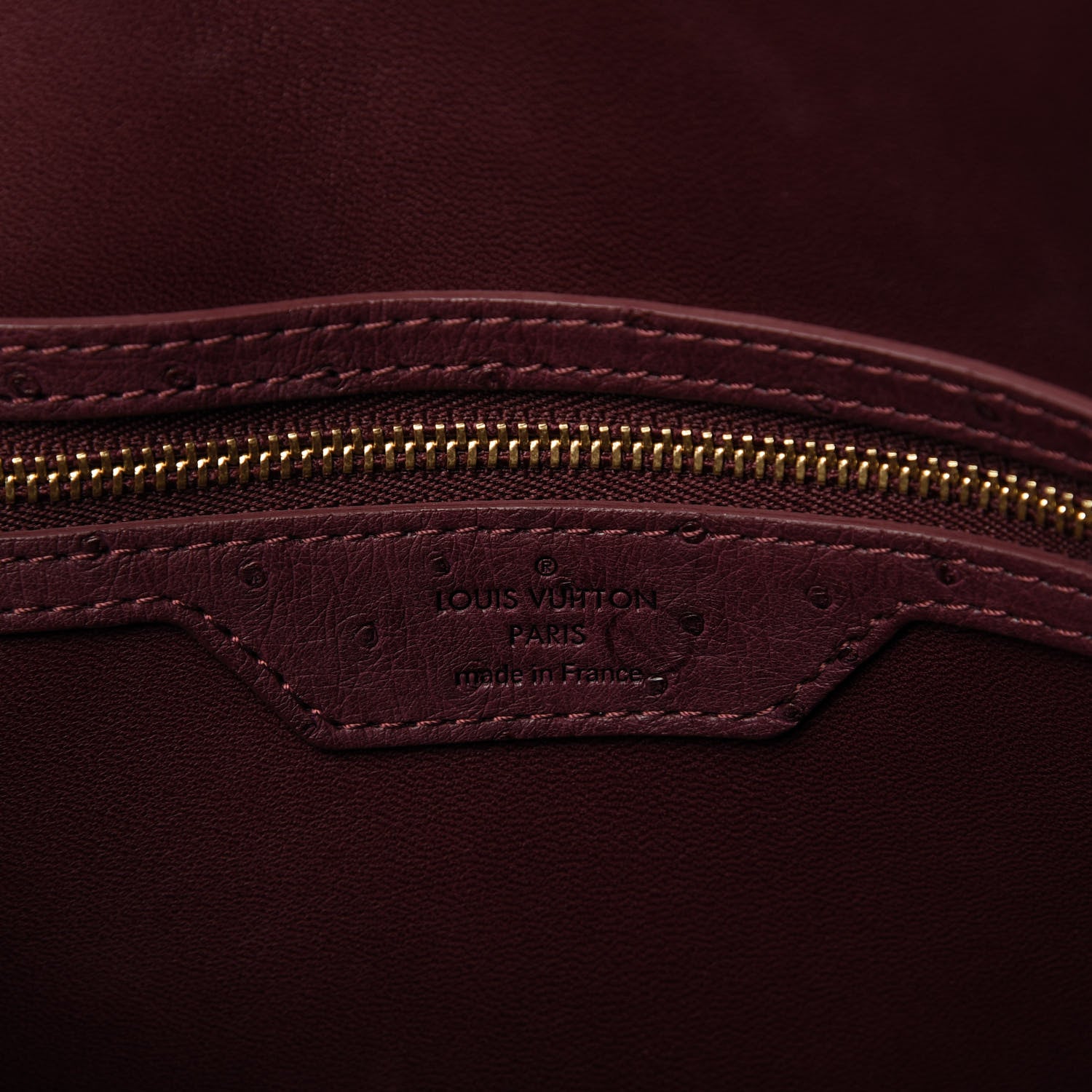 Louis Vuitton Ostrich Alma GM Prune 8 of 9