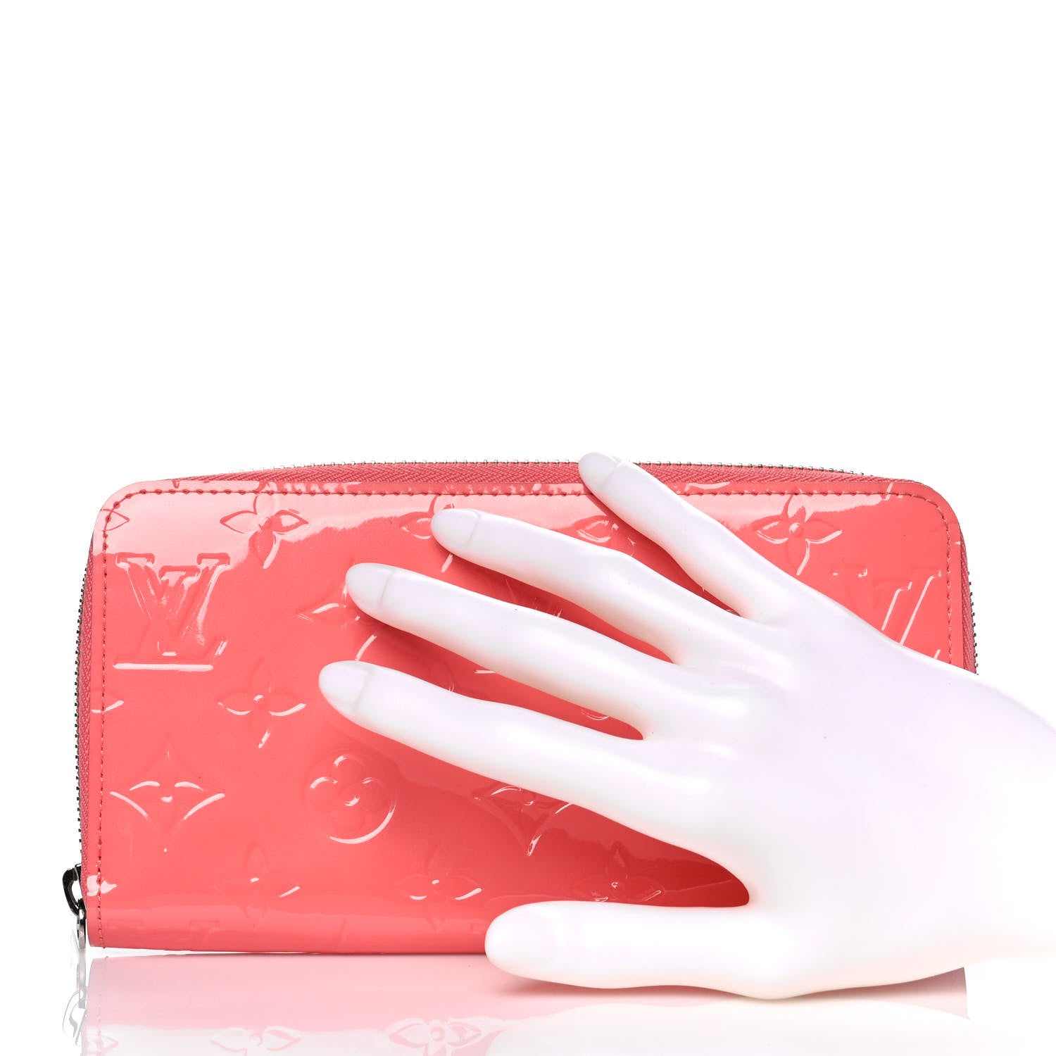 Louis Vuitton Vernis Zippy Wallet Rose Litchi 2 of 8