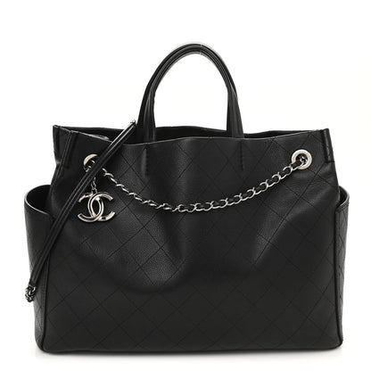 Chanel Grained Calfskin CC Pocket Tote Black 1 of 10