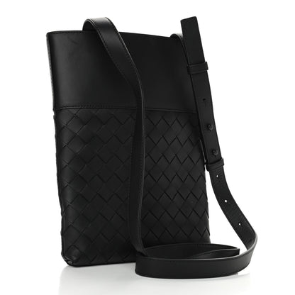 Bottega Veneta Nappa Intrecciato VN Crossbody Messenger Bag Black 2 of 4
