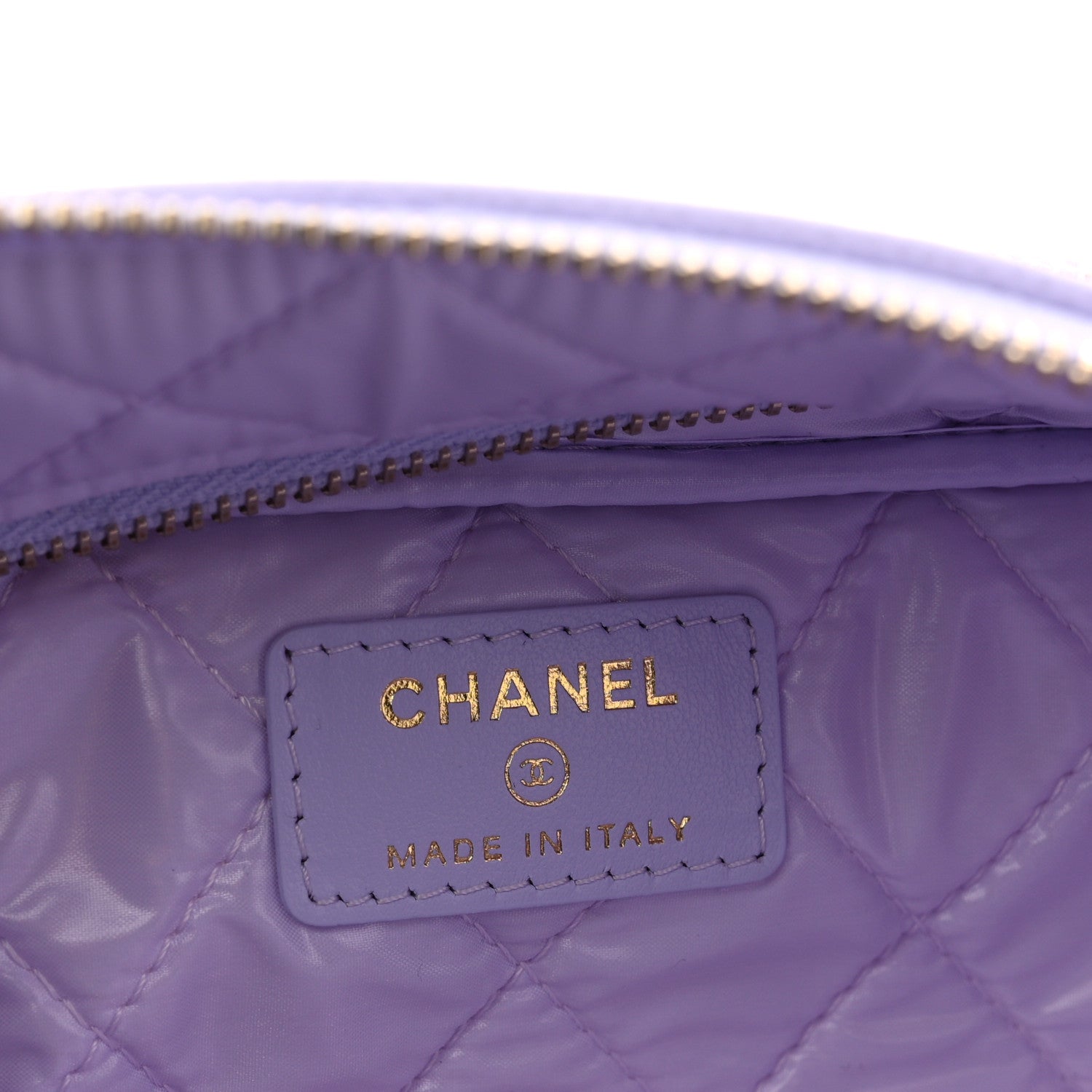 Chanel Caviar Quilted Toiletry Case With Chain Light Purple 6 of 8