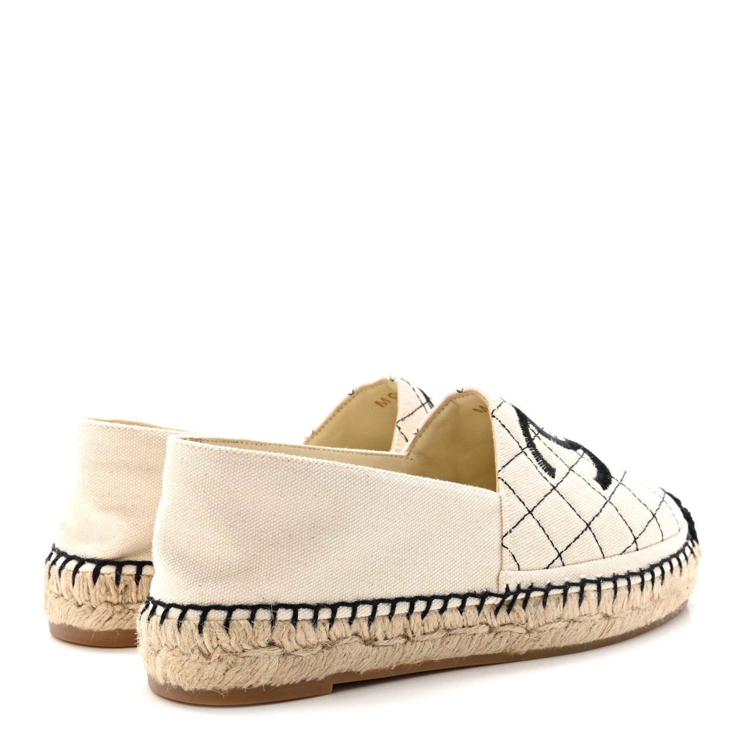 Chanel Fabric Biarritz CC Espadrilles 36 Beige Black 5 of 10