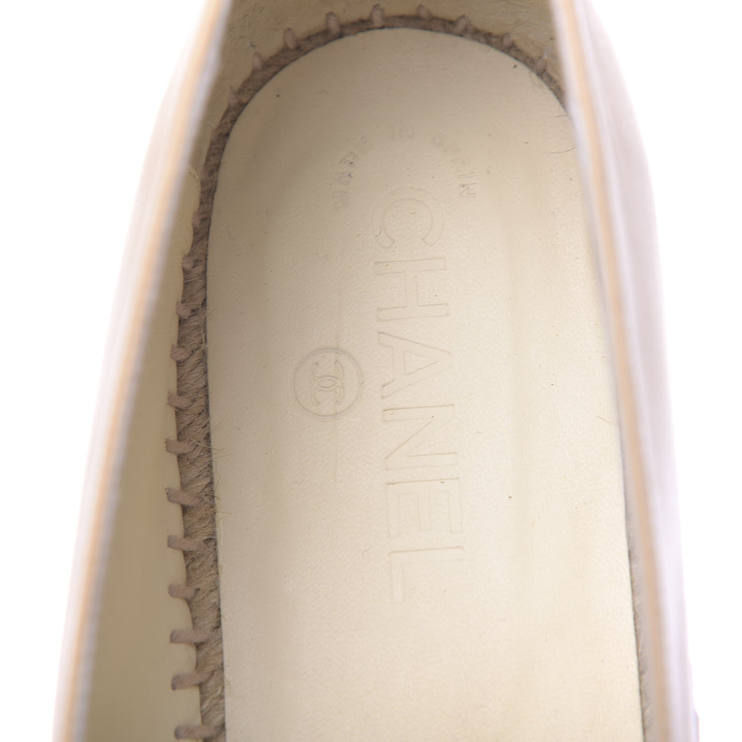 Chanel Lambskin CC Espadrilles 42 Beige Black 6 of 12