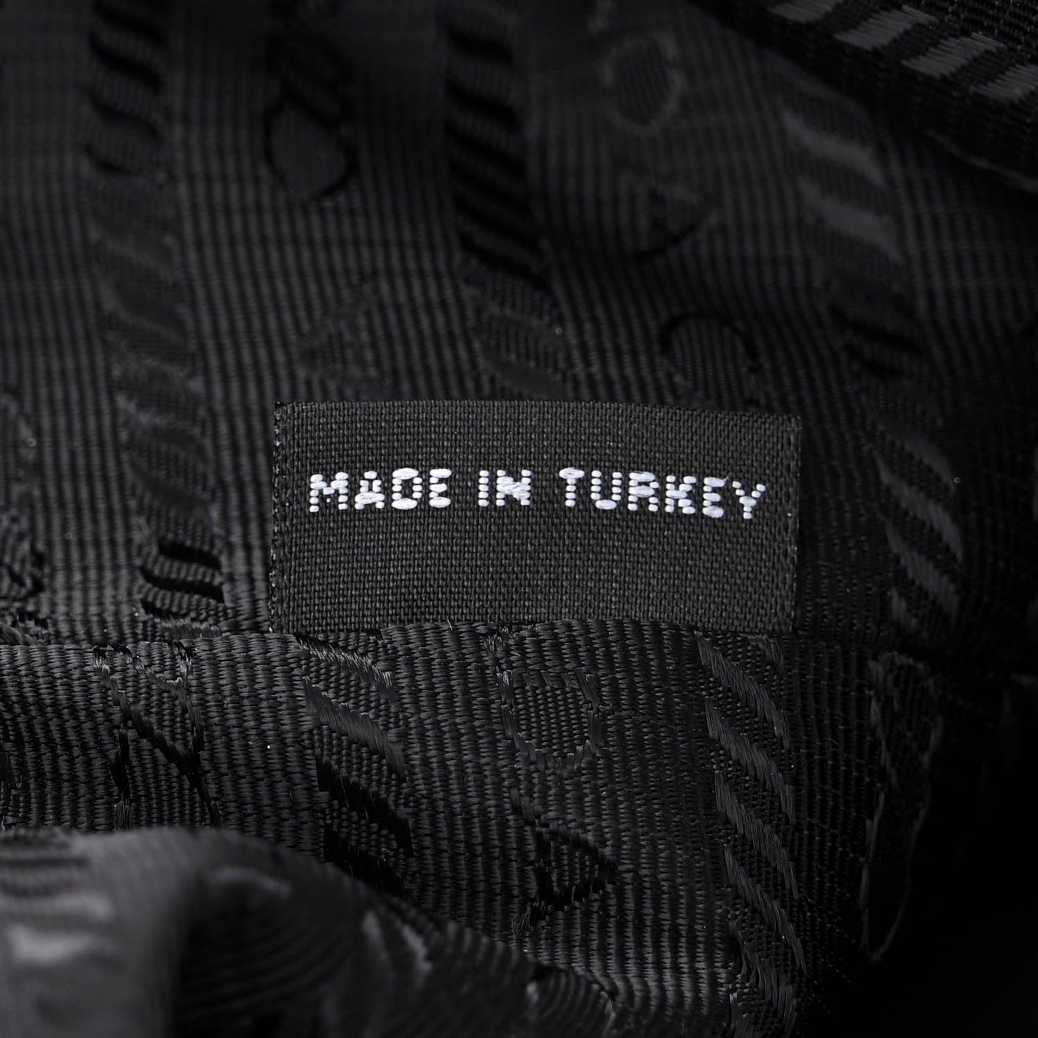 Prada Jacquard Logo Mini Bucket Crossbody Bag Black 7 of 13