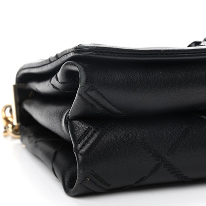 Versace Nappa Palazzo Quilted Shoulder Bag Black 5 of 11