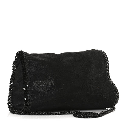 Stella McCartney Shaggy Deer Mini Falabella Fold Over Tote Black 3 of 12