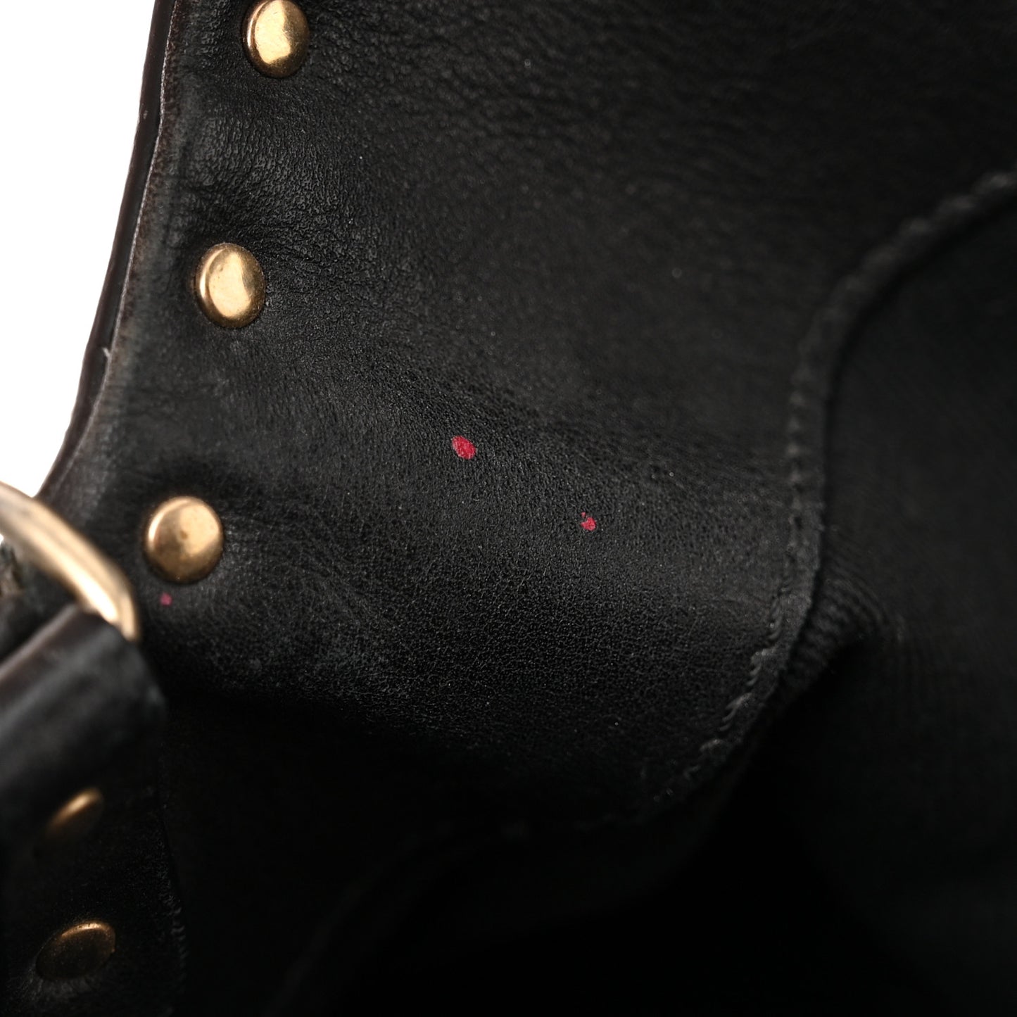 Vitello Rockstud Dome Satchel Black
