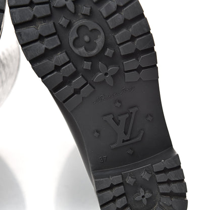 Louis Vuitton Rubber Embossed Monogram Splash Rain Boots 37 Black 9 of 13