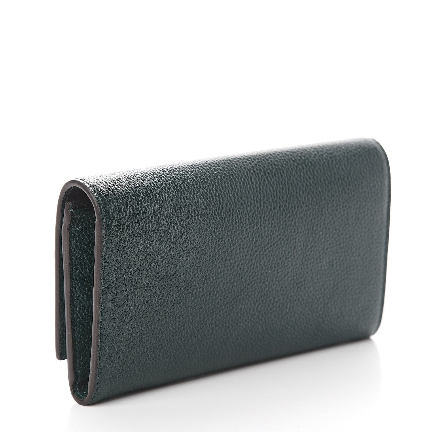 Gucci Grainy Calfskin Zumi Continental Wallet Vintage Green 2 of 5