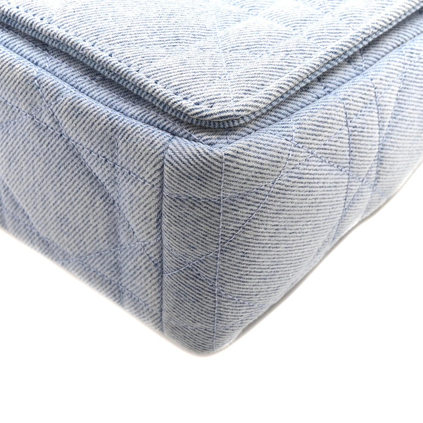 Denim Macrocannage Medium Caro Bag Blue
