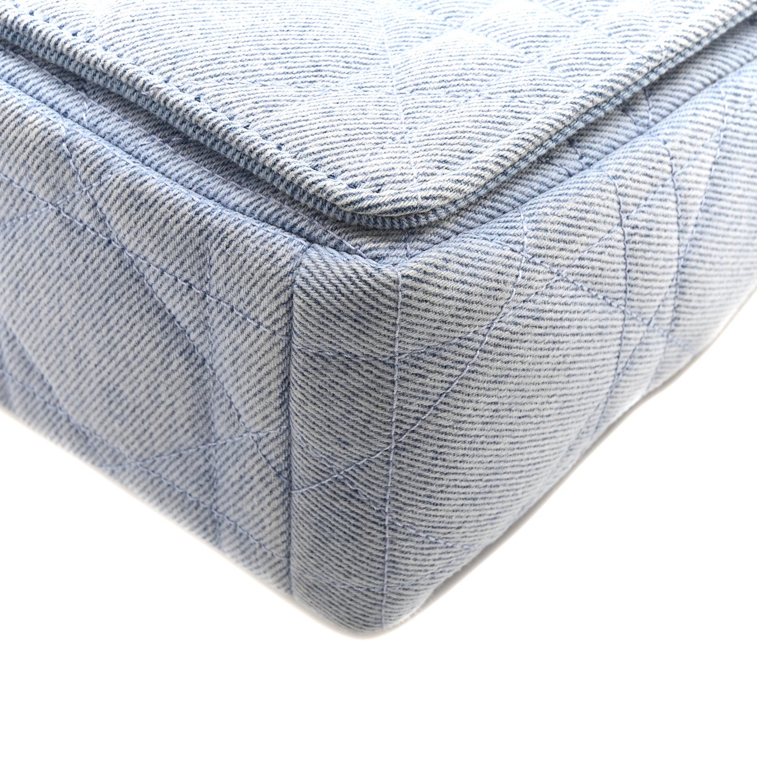 Christian Dior Denim Macrocannage Medium Caro Bag Blue 10 of 11