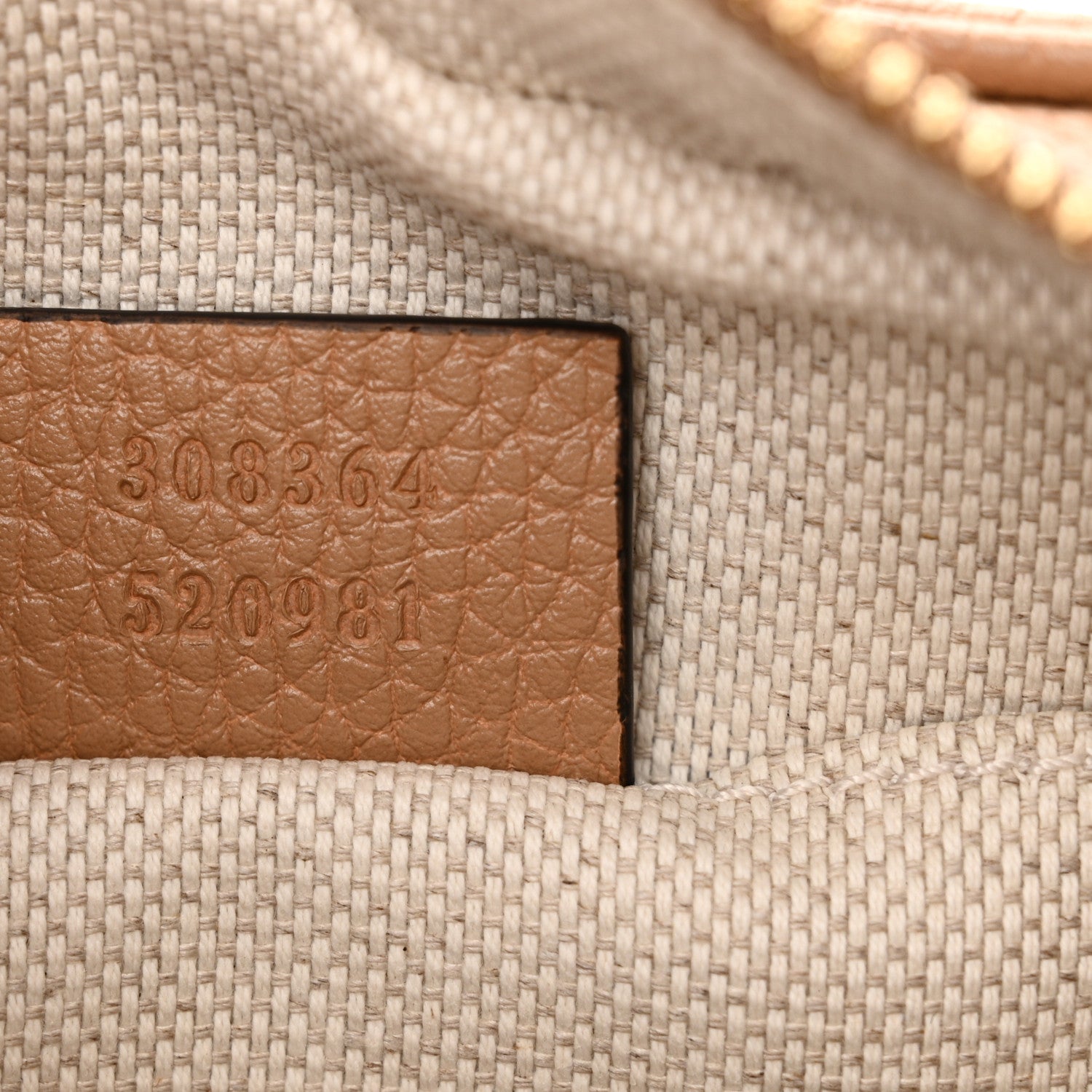 Gucci Pebbled Calfskin Small Soho Disco Bag Camelia 7 of 11