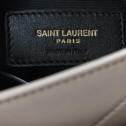 Saint Laurent Lambskin Matelasse Monogram Medium Niki Chain Satchel Dark Beige 8 of 9