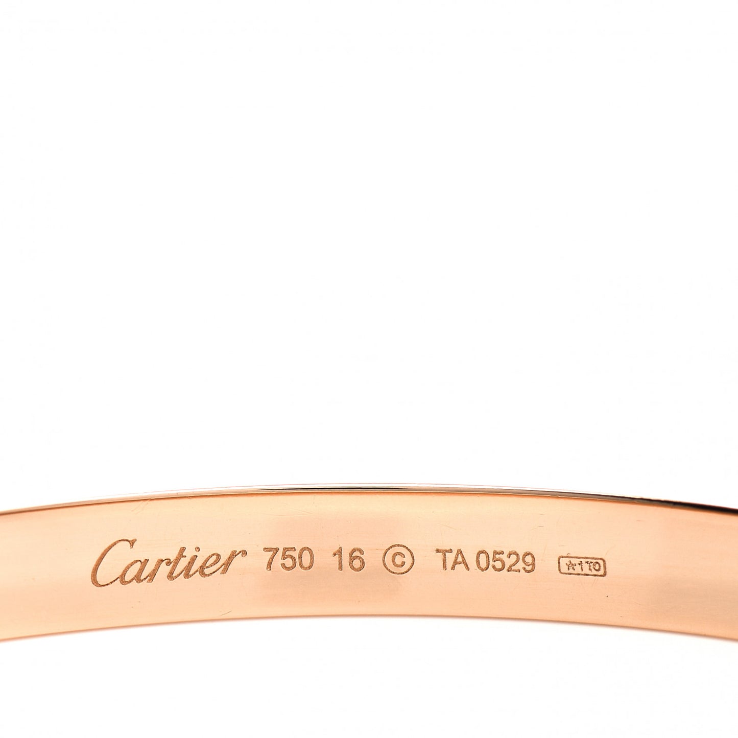 18K Pink Gold LOVE Bracelet 16