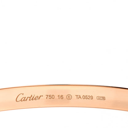 Cartier 18K Pink Gold LOVE Bracelet 16 4 of 5