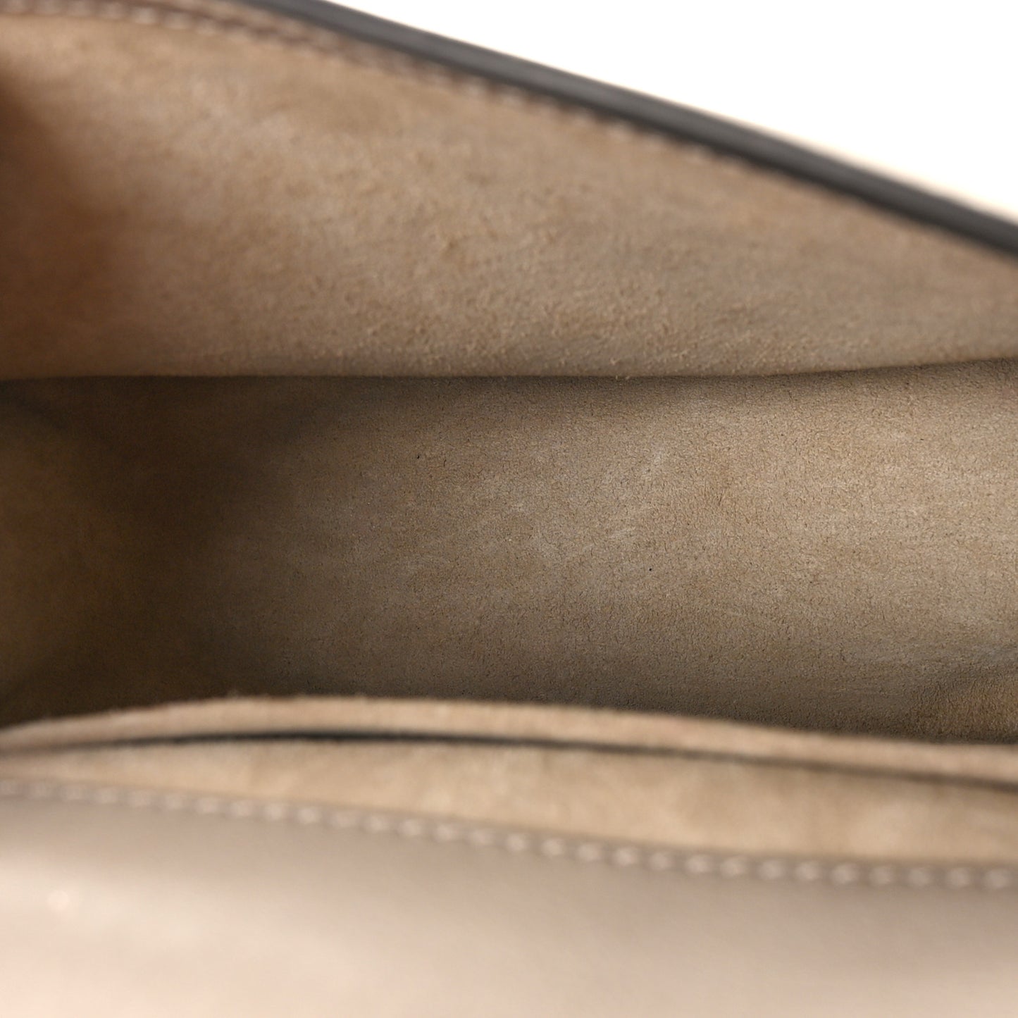 Calfskin Suede Medium Nile Bracelet Bag Motty Grey