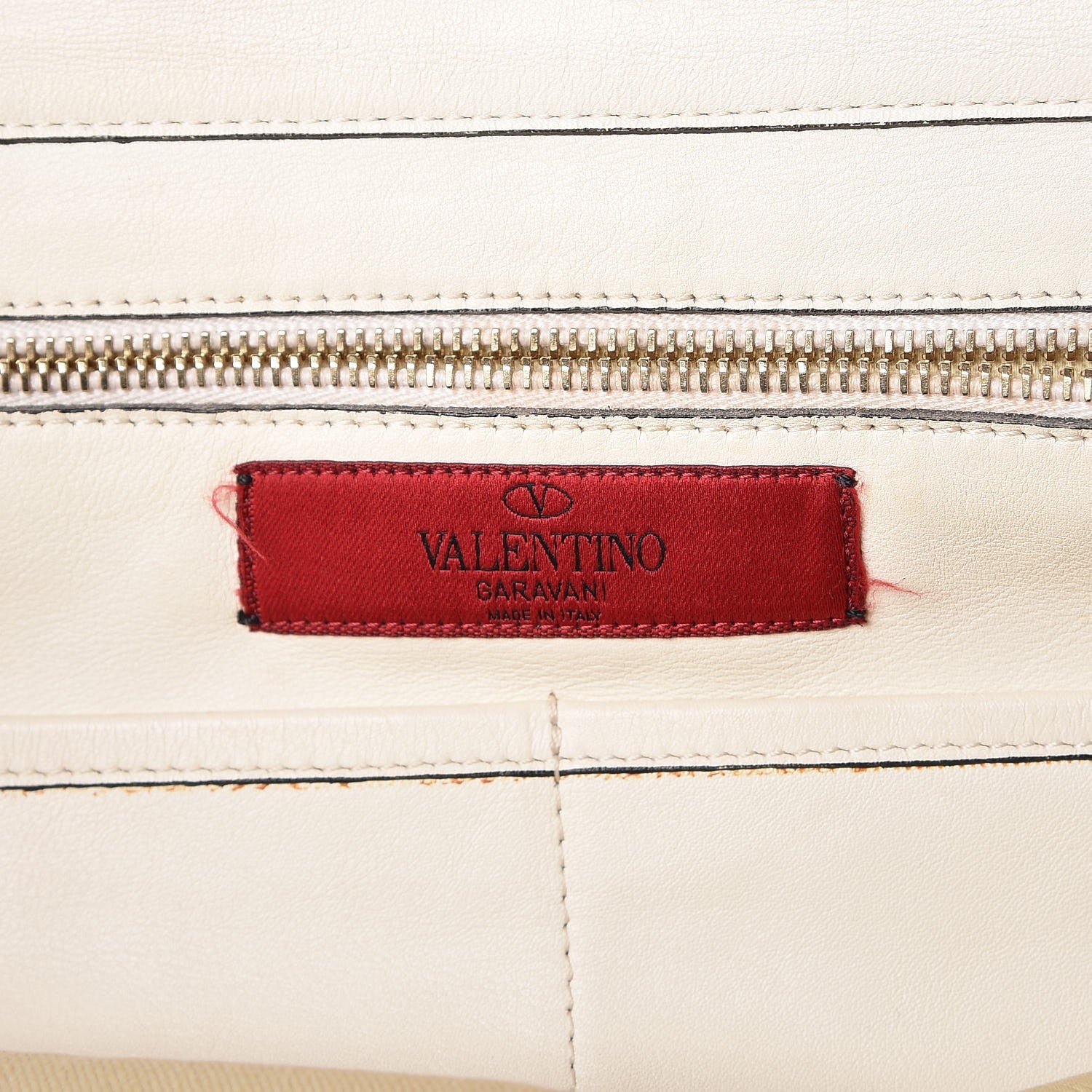 Valentino Garavani Vitello Medium Rockstud Tote Ivory 6 of 13