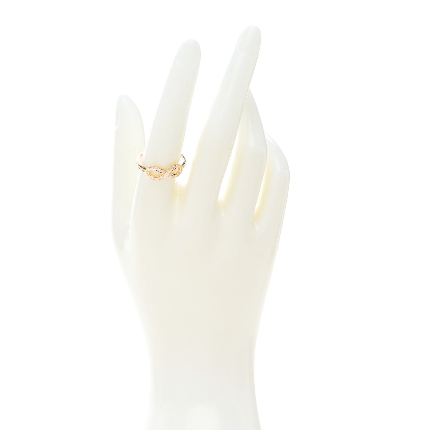 Tiffany 18K Rose Gold Diamond Infinity Ring 57 8 2 of 4