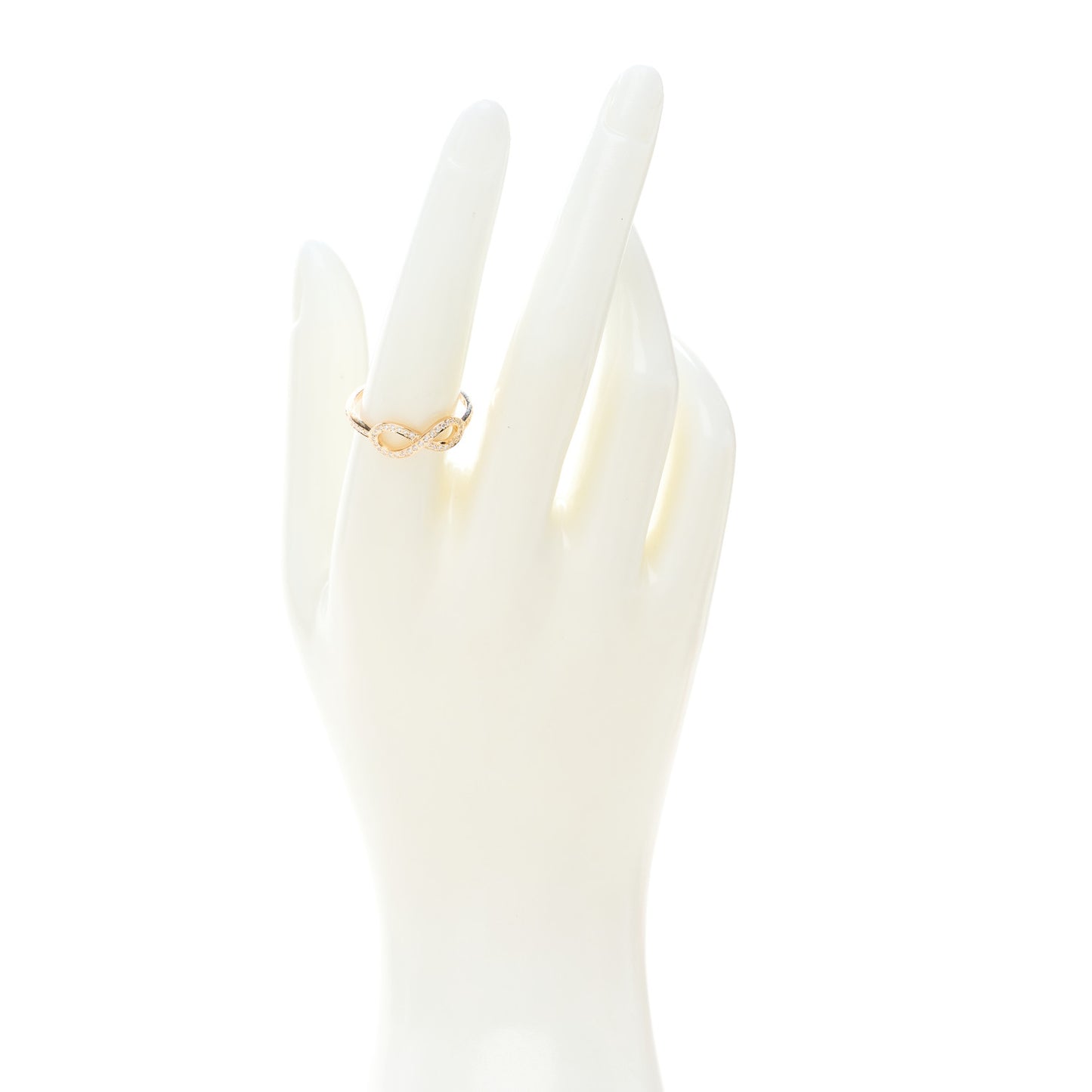 18K Rose Gold Diamond Infinity Ring 57 8