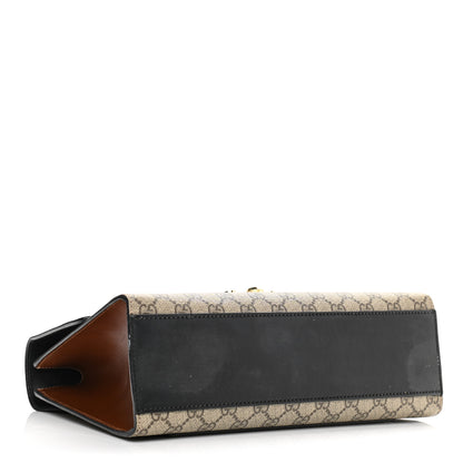Gucci GG Supreme Monogram Calfskin Medium Padlock Shoulder Bag Beige Black Cuir 3 of 15